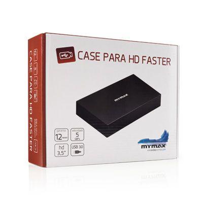 Imagem de Gaveta HD Case Externo 3.5 USB 3.0 Preto - MYMAX