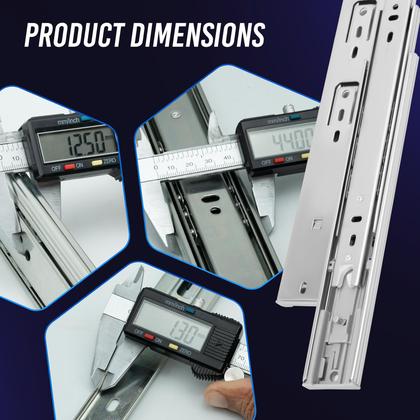 Imagem de Gaveta Slides OURSHOM Soft Close 50 kg, extensão total de 20 polegadas