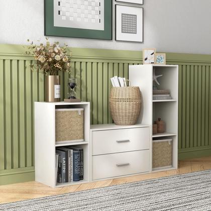 Imagem de Gavetas de armazenamento HOMES: INSIDE + OUT Apexa 2 gavetas brancas