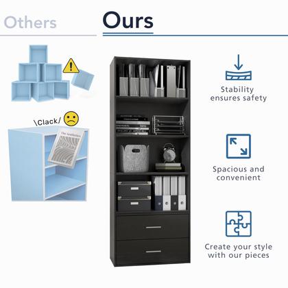 Imagem de Gavetas de armazenamento HOMES: INSIDE + OUT Apexa 2 gavetas brancas