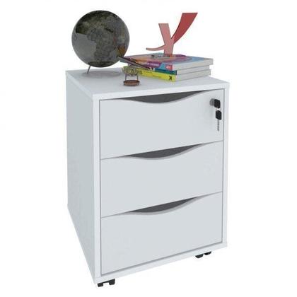 Imagem de Gaveteiro 3 Gavetas com Chave Face Home Office