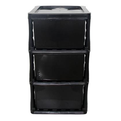 Imagem de Gaveteiro 3 Gavetas Com Rodízio Organizador Multiuso 70x44x39cm Grande Gavetão