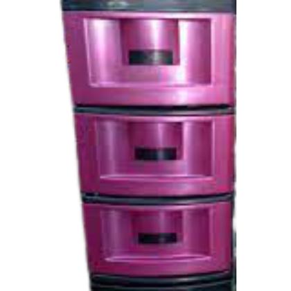 Imagem de Gaveteiro 3 Gavetas Com Rodízio Organizador Multiuso 70x44x39cm Grande Gavetão