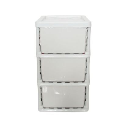 Imagem de Gaveteiro 3 Gavetas Com Rodízio Organizador Multiuso 70x44x39cm Grande Gavetão