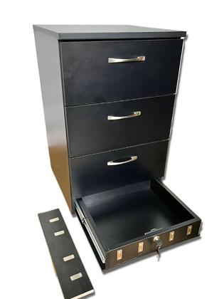 Imagem de Gaveteiro 3 Gavetas MDF Com 1 Compartimento Secreto, Gaveta Secreta