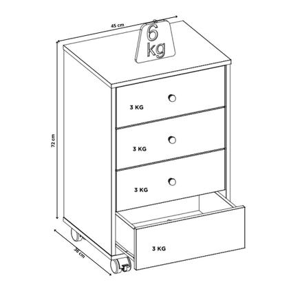 Imagem de Gaveteiro 4 Gavetas Office Presence da Demóbile
