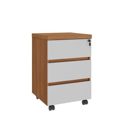Imagem de Gaveteiro artany 3 gavetas ii - y37 - freijó/branco 6296