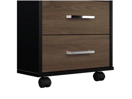 Imagem de Gaveteiro com Rodízios 3 Gavetas Charuto/Preto 006089 - Artany