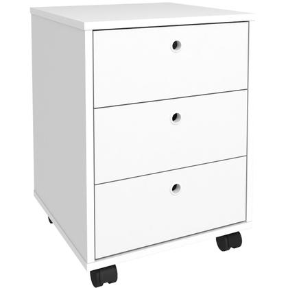 Imagem de Gaveteiro com Rodízios New 3 Gavetas Branco - Artany