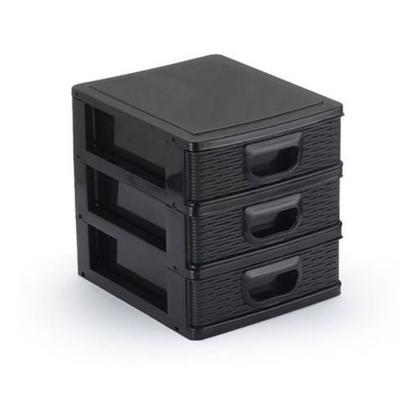 Imagem de Gaveteiro Compacto 15x13x14cm P/ Casa Mini Porta Tudo 3 Gaveta Organizador para Escritório ou Material de Costura
