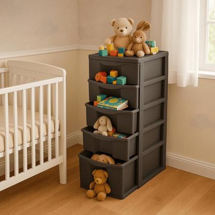 Imagem de Gaveteiro de Chão com 3 Gavetas Organizador Multiuso para Quarto Escritório e Cozinha