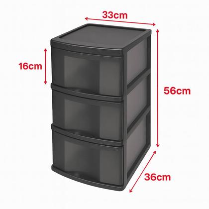 Imagem de Gaveteiro de Chão com 3 Gavetas Organizador Multiuso para Quarto Escritório e Cozinha