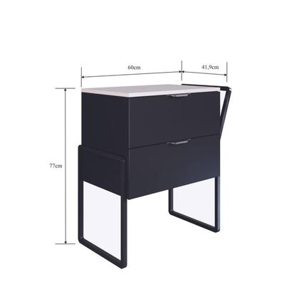 Imagem de Gaveteiro Design com 2 Gavetas - Preto/Branco