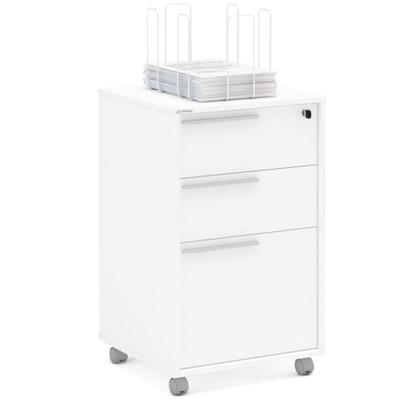 Gaveteiro Maia 3 gavetas (1 para pastas suspensas) Branco Politorno Imagem de Gaveteiro Maia 3 gavetas (1 para pastas suspensas) Branco Politorno