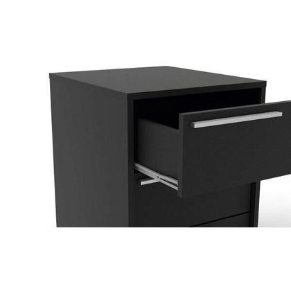 Gaveteiro Maia com 3 Gavetas - Preto - Politorno Imagem de Gaveteiro Maia com 3 Gavetas - Preto