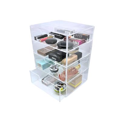 Imagem de Gaveteiro Organizador em Acrílico Transparente com 4 Gavetas