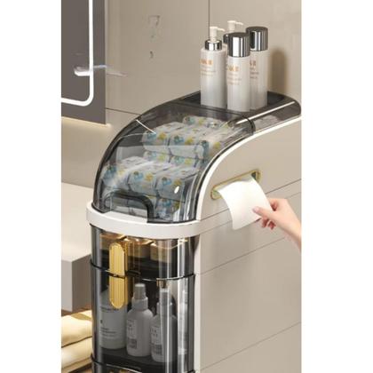 Imagem de Gaveteiro Organizador Multifuncional Banheiro Salão De Beleza Compacto Prático Moderno c/ Rodinhas