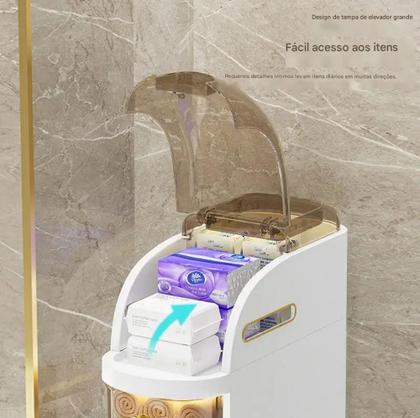 Imagem de Gaveteiro Organizador Multifuncional Banheiro Salão De Beleza Compacto Prático Moderno c/ Rodinhas