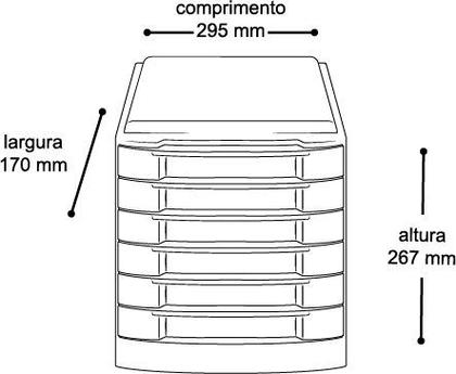 Imagem de Gaveteiro Organizador Multiuso 42 Divisórias 6 Gavetas 7010 25385 Arqplast