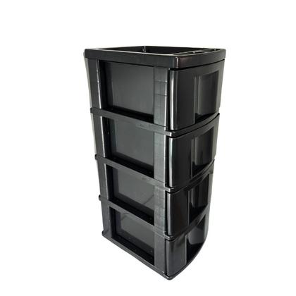 Imagem de Gaveteiro Organizador Preto Com 4 Gavetas Multiuso 598
