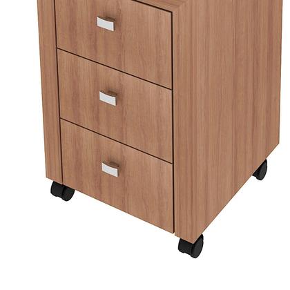 Imagem de Gaveteiro para Escritório Multiuso com 3 Gavetas e Rodízios