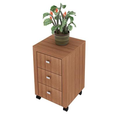 Imagem de Gaveteiro para Escritório Multiuso com 3 Gavetas e Rodízios