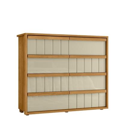 Imagem de Gaveteiro Tarsila 100% MDF ripado 8 gavetas - Cumaru Opala - Madetec