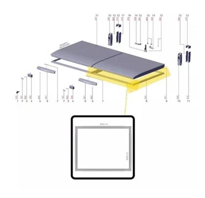 Imagem de Gaxeta Borracha Tampa Freezer Electrolux H400C H440 67300657 Original