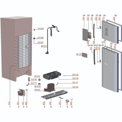 Imagem de Gaxeta Da Porta Do Refrigerador Frost Free Electrolux - A03625402