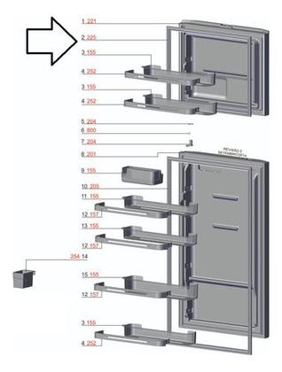 Imagem de Gaxeta Freezer Geladeira Electrolux A03625401 Original