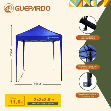 Imagem de Gazebo Articulado Pratiko 2x2 Azul Guepardo