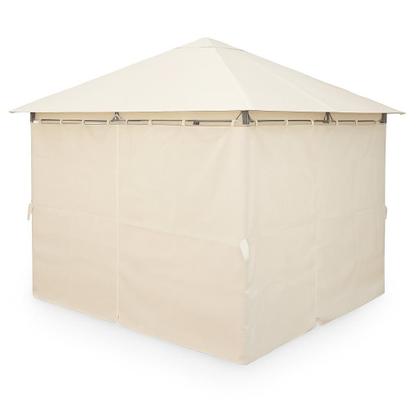 Imagem de Gazebo Com Cortinas Tenda Pergolado Toldo Jardim 3x3m Aco Bege