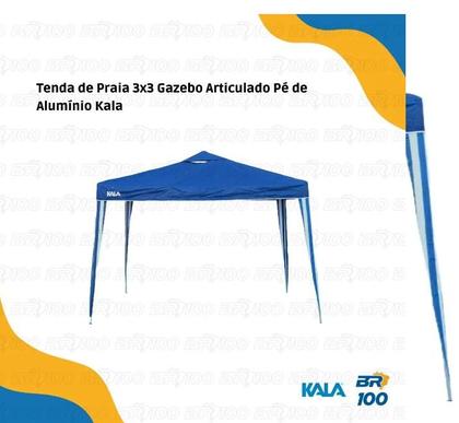 Imagem de Gazebo Dobravel Pagoda 3m X 3m Azul Kala