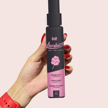 Imagem de Gel Beijável para massagem íntima Hot Lambuze Algodão doce