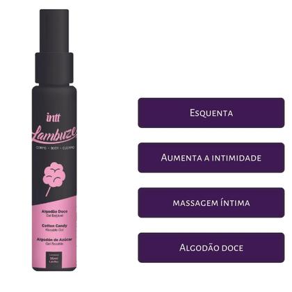 Imagem de Gel Beijável para massagem íntima Hot Lambuze Algodão doce