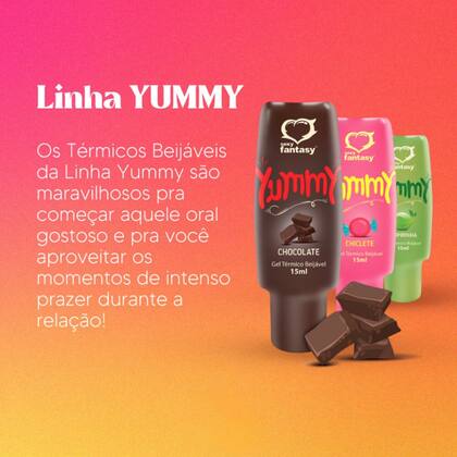 Gel Beijável Térmico Lubrificante Comestível Unissex Yummy