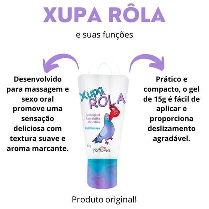 Imagem de Gel Beijável Xupa Rola para Virilha Masculina15g Hot Flowers