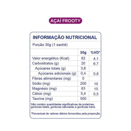 Imagem de Gel BT Nitrato Gel Taurina Dobro Açaí Frooty 10 Unidades 30g