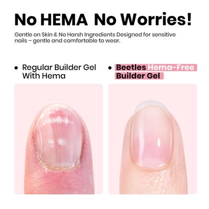 Imagem de Gel Builder para unhas, besouros, sem hema, 7 em 1, transparente e nude