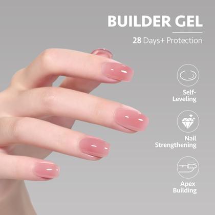 Imagem de Gel Builder para Unhas GAOY 16ml - Fortalecedor Rosa (1963)