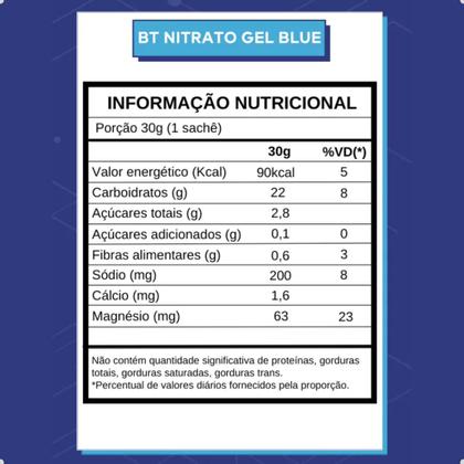 Imagem de Gel Carbo BT 400 Nitrato Vegano 30g 10 Saches 300g Dobro