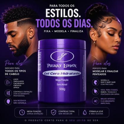 Imagem de Gel cera roxo 500g - pierry lohan
