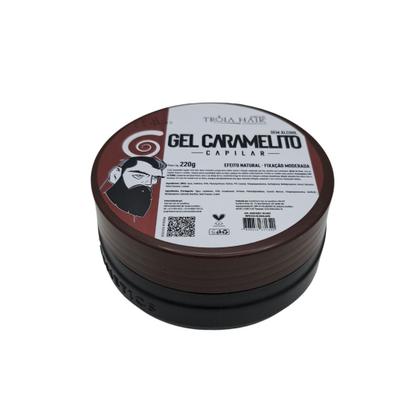 Imagem de Gel Cola Caramelito 220g Tróia Hair - Fixação Mega Forte para Penteados Duradouros