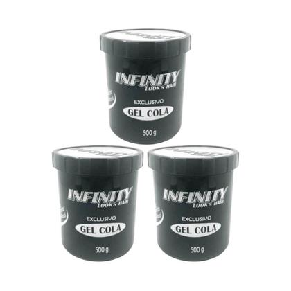 Imagem de Gel Cola Infinity Exclusivo 500G - Kit Com 3Un