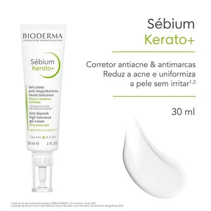 Imagem de Gel-Creme Antiacne e Antimarcas Bioderma Sébium Kerato+ 30mL