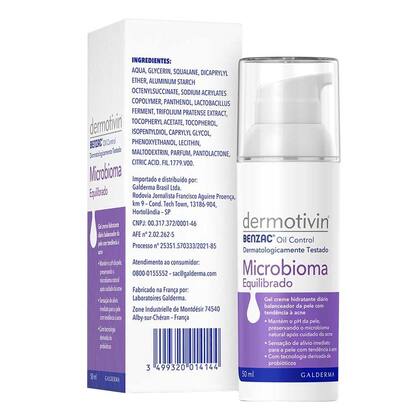 Imagem de Gel Creme Hidratante Microbioma Equilibrado Dermotivin Benzac Oil Control