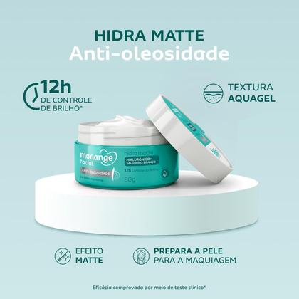 Imagem de Gel Creme Hidratante Monange Facial Hidra Matte Anti-Oleosidade 80g