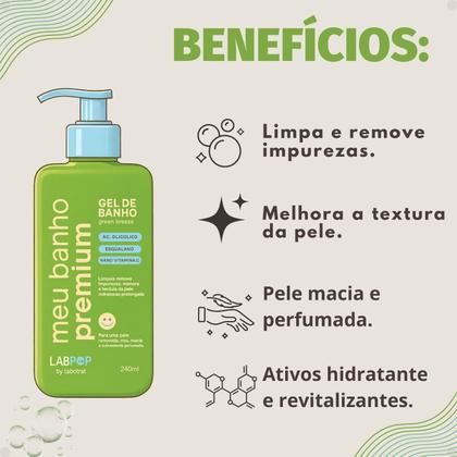 Imagem de Gel de Banho LabPop by Labotrat Meu Banho Premium Green Breeze 240ml
