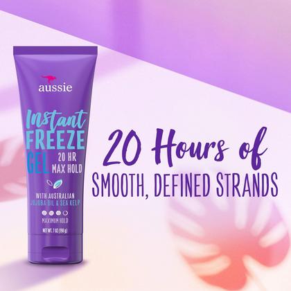 Imagem de Gel de cabelo Aussie Instant Freeze com óleo de jojoba e algas marinhas 200 ml