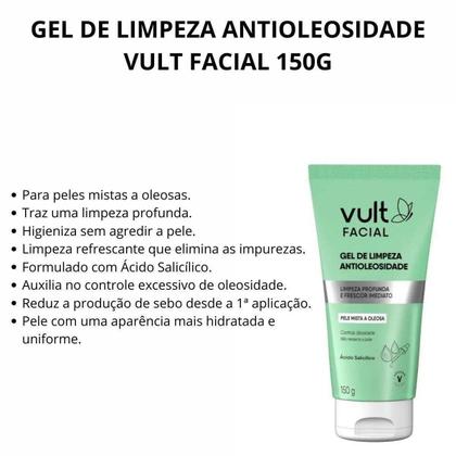 Imagem de Gel De Limpeza Facial Antioleosidade 150g - Vult